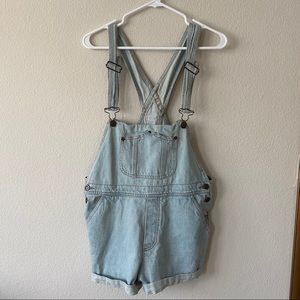 light denim overalls